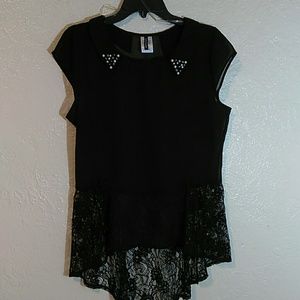 Love * Haight / Black sheer blouse size M